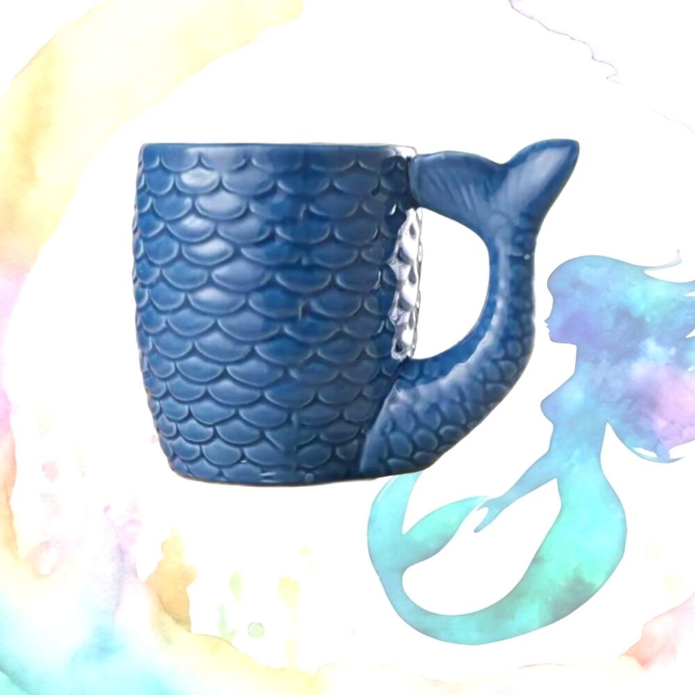 Blue Mermaid Tail Mug Cup